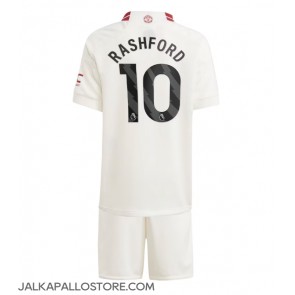 Manchester United Marcus Rashford #10 Kolmaspaita Lapsille 2023-24 Lyhythihainen (+ shortsit)